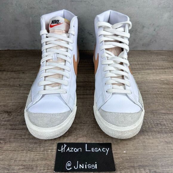 Nike~Men’s~Blazer Mid \'77‎ Vintage Shoes “White/Amber Brown” ~Size 10.5